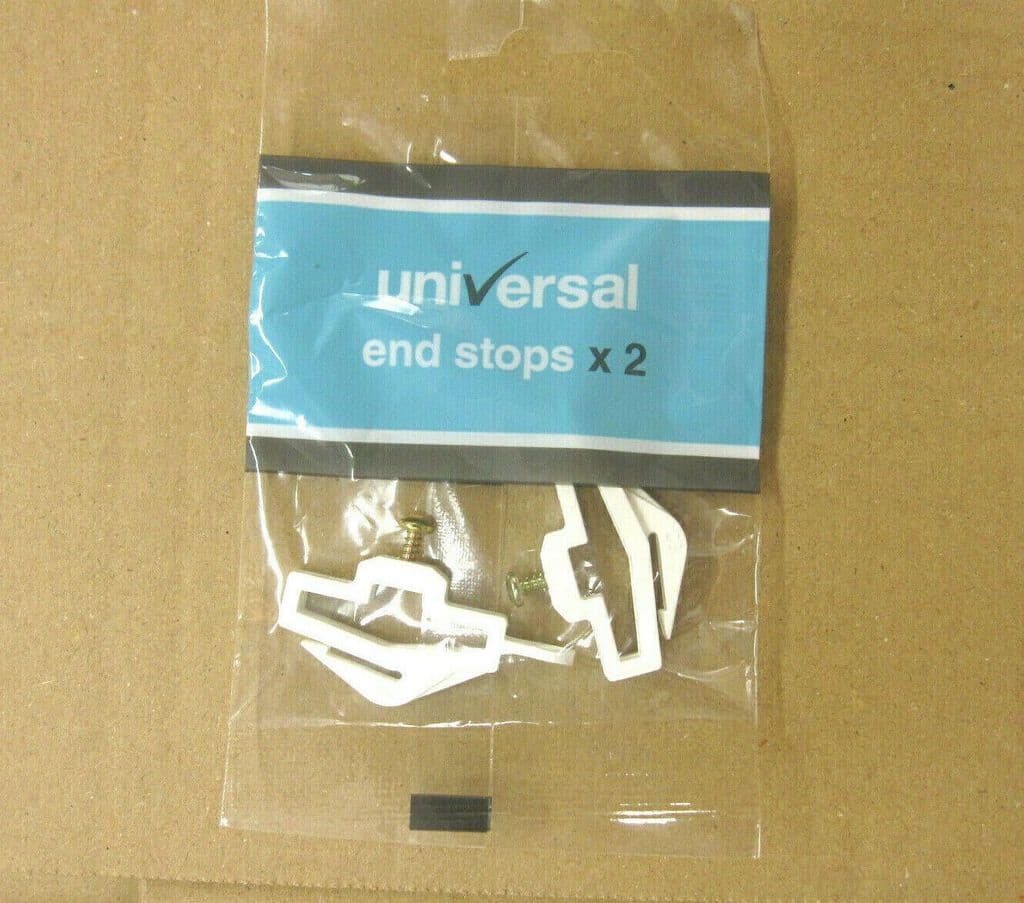 CURTAIN RAIL END STOPS UNIVERSAL SDES2 SUPADEC packet of 2